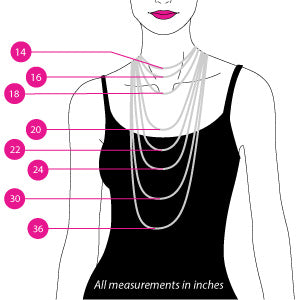 women's necklace sizing